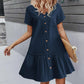 ⌛Ofertă limitată — Rochie casual din bumbac și in
