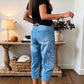 👖 LIMITED-TIME 55% OFF! ✨ Women's Casual Stretchy Cropped Denim Pants – Barrel Fit, Mid-Waist, Multi-Pockets 🌿