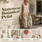 🍃Set de două piese pentru vacanță pentru femei (🧊 maiou simplu, răcoros + 🌿 pantaloni largi cu imprimeu floral) ☁️