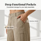 🤍 Pantaloni casual femei de vară cu talie înaltă și picioare largi, confortabili, croială lejeră
