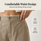 🤍 Pantaloni casual femei de vară cu talie înaltă și picioare largi, confortabili, croială lejeră