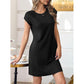 ✨Rochie pentru femei cu guler rotund, culoare uni😍