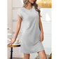 ✨Rochie pentru femei cu guler rotund, culoare uni😍