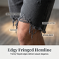 Șorturi din denim cu talie largă și șnur pentru femei