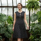 Rochie de vară pentru femei, mărimi mari, cu buline, fără mâneci, lungime midi