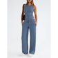 Set femei top fără mâneci și pantaloni cu talie înaltă casual vara