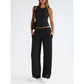Set femei top fără mâneci și pantaloni cu talie înaltă casual vara