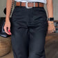 Pantaloni de costum casual cu talie înaltă, croi drept, pentru femei