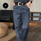 Pantaloni de costum casual cu talie înaltă, croi drept, pentru femei