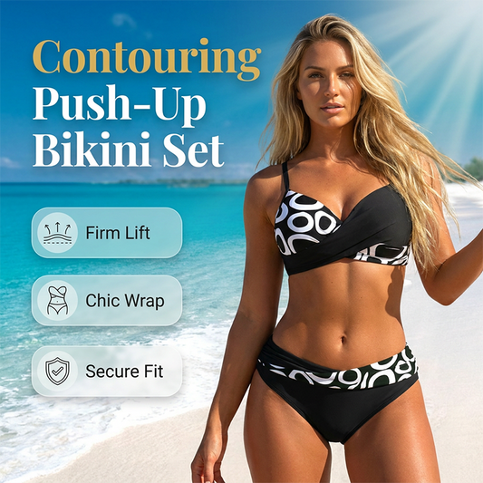 🌺👙 Costum de baie bikini cu imprimeu senzual