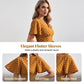 Rochie lungă cu decolteu în V și buline, pentru femei🎀👗