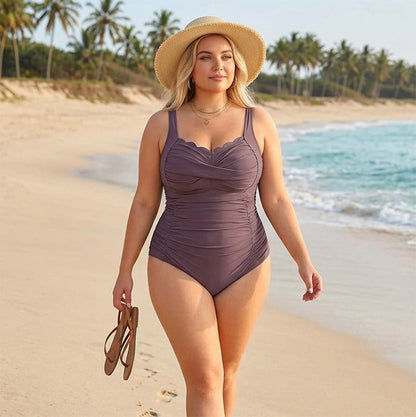 🩱Costum de baie sexy dintr-o singură piesă pentru femei cu mărime mare
