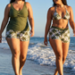 ⏳Ofertă Specială pe Timp Limitat⏰Set Tankini cu Șorturi – Imprimeuri Vibrante, Mix & Match – Aspect Elegant de Plajă.