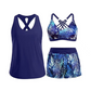 ⏳Ofertă Specială pe Timp Limitat⏰Set Tankini cu Șorturi – Imprimeuri Vibrante, Mix & Match – Aspect Elegant de Plajă.