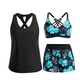 ⏳Ofertă Specială pe Timp Limitat⏰Set Tankini cu Șorturi – Imprimeuri Vibrante, Mix & Match – Aspect Elegant de Plajă.