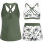 ⏳Ofertă Specială pe Timp Limitat⏰Set Tankini cu Șorturi – Imprimeuri Vibrante, Mix & Match – Aspect Elegant de Plajă.