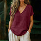 🌸 Tricou Damă cu Decolteu V din Bumbac-In – Lejer, Respirabil & Feminin, Potrivit Oricui, S-2XL, 10 Culori ✨