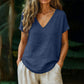 🌸 Tricou Damă cu Decolteu V din Bumbac-In – Lejer, Respirabil & Feminin, Potrivit Oricui, S-2XL, 10 Culori ✨