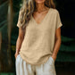 🌸 Tricou Damă cu Decolteu V din Bumbac-In – Lejer, Respirabil & Feminin, Potrivit Oricui, S-2XL, 10 Culori ✨
