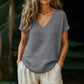🌸 Tricou Damă cu Decolteu V din Bumbac-In – Lejer, Respirabil & Feminin, Potrivit Oricui, S-2XL, 10 Culori ✨