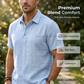 🏖️Set de vară bărbătesc din in, cămașă lejeră și pantaloni scurți cargo, ținută din două piese