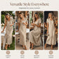 🌿 Rochie Maxi Damă Manecă Scurtă Decolteu V – Lejeră, Fluidă & Elegantă, S-2XL, 13 Culori 🎨