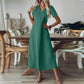 🌿 Rochie Maxi Damă Manecă Scurtă Decolteu V – Lejeră, Fluidă & Elegantă, S-2XL, 13 Culori 🎨