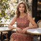 Rochie de damă fără mâneci cu croială lejeră, material ușor, stil casual potrivit pentru zi cu zi