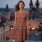 Rochie de damă fără mâneci cu croială lejeră, material ușor, stil casual potrivit pentru zi cu zi