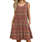Rochie de damă fără mâneci cu croială lejeră, material ușor, stil casual potrivit pentru zi cu zi