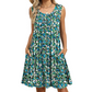 Rochie de damă fără mâneci cu croială lejeră, material ușor, stil casual potrivit pentru zi cu zi