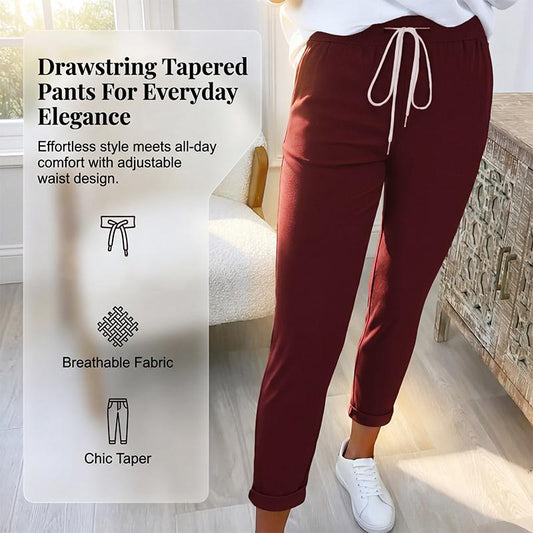 ✨ Pantaloni Casual cu Șnur & Croială Conică – Subtiază Silueta, Confortabili și Eleganți 🌿