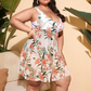 Rochă de baie tip rochie dintr-o singură piesă, cu imprimeu floral pentru femei