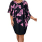 ✨ Rochie cu Imprimeu Floral și Capă Elegantă pentru Femei — Siluetă Flatantă și Stil Rafinat 👗