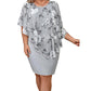 ✨ Rochie cu Imprimeu Floral și Capă Elegantă pentru Femei — Siluetă Flatantă și Stil Rafinat 👗