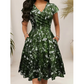 👗✨ Rochie Elegantă cu Imprimeu Floral pentru Femei — Stil Feminin, Confort și Buzunare Practice 🍷