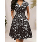 👗✨ Rochie Elegantă cu Imprimeu Floral pentru Femei — Stil Feminin, Confort și Buzunare Practice 🍷