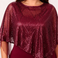 Rochie elegantă pentru femei cu paiete, pelerină asimetrică, croială subțire, lungime midi