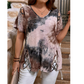 ✨Tricou Femei de Vara cu Decolteu V si Imprimeu Inimioare - Bretele cu Decupari, Fante Laterale | 6 Culori | S-5XL