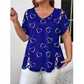 ✨Tricou Femei de Vara cu Decolteu V si Imprimeu Inimioare - Bretele cu Decupari, Fante Laterale | 6 Culori | S-5XL