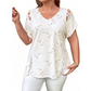 ✨Tricou Femei de Vara cu Decolteu V si Imprimeu Inimioare - Bretele cu Decupari, Fante Laterale | 6 Culori | S-5XL