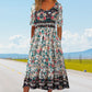 👗✨Rochie Femei cu Imprimeu Boem Floral – Decolteu Rotund, Mâneci Scurte, Buzunare | 6 Modele | S-4XL🌸