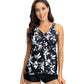 👙✨Costum de Baie Tankini 2 Piese Femei cu Control Abdominal – Imprimare HD, Suport Integrat | 4 Culori | M-2XL🌊