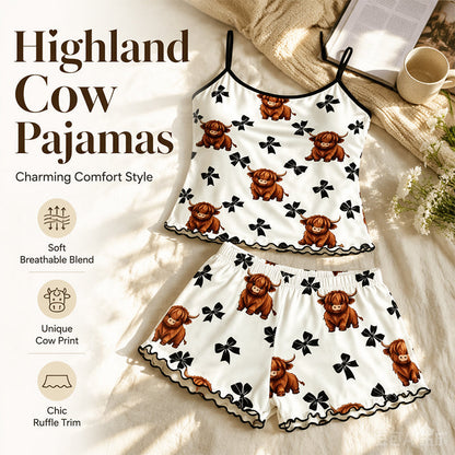 🌙 49% REDUCERE ACUM! 👗 Set de pijama cu bretele subțiri pentru vară – Țesătură moale, respirabilă și ușoară – Perfect pentru nopți răcoroase și confortabile 💤