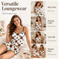 🌙 49% REDUCERE ACUM! 👗 Set de pijama cu bretele subțiri pentru vară – Țesătură moale, respirabilă și ușoară – Perfect pentru nopți răcoroase și confortabile 💤