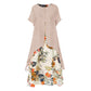 ✨ Rochie Casual Femei cu Imprimeu Floral și Aspect Stratificat Fals Două Piese – Tiv Asimetric | 5 Culori | M-5XL🌿