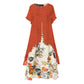 ✨ Rochie Casual Femei cu Imprimeu Floral și Aspect Stratificat Fals Două Piese – Tiv Asimetric | 5 Culori | M-5XL🌿