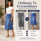✨🛍️Nou Sosire - Fustă Wrap din Denim Vintage – Închidere Laterală Reglabilă cu Șnur & Lungime Midi Versatilă pentru Zi și Noapte