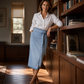 ✨🛍️Nou Sosire - Fustă Wrap din Denim Vintage – Închidere Laterală Reglabilă cu Șnur & Lungime Midi Versatilă pentru Zi și Noapte