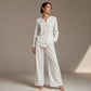 ✨👚 Set din două piese, elegant și lejer: cămașă cu detalii și pantaloni largi — croială lejeră, 8 culori, mărimi de la S la 3XL 🌿🧡
